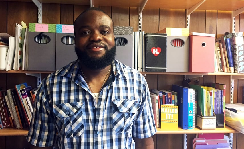 Udoh Nkanta at the Adult Literacy Center